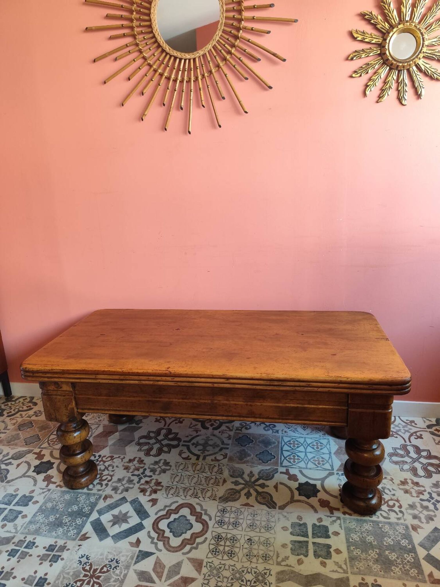 Solid wood coffee table