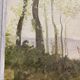 Oil on cardboard romantic landscape