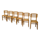 Set of 6 Pierre Cruège chairs from the 1950s.