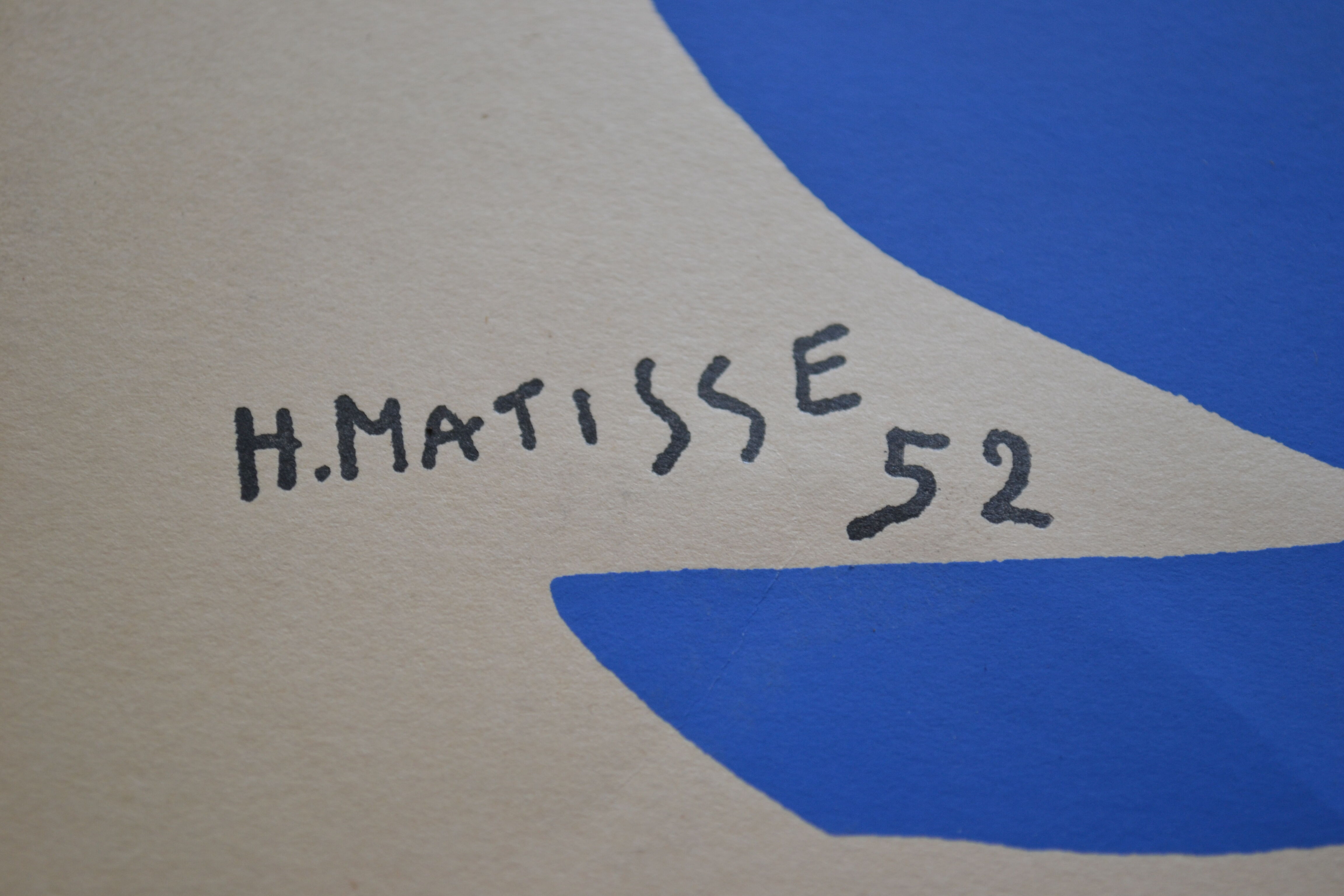 Matisse " nu bleu " 1952 screen print poster spadem 1971