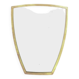 Vintage asymmetrical mirror in gilded brass