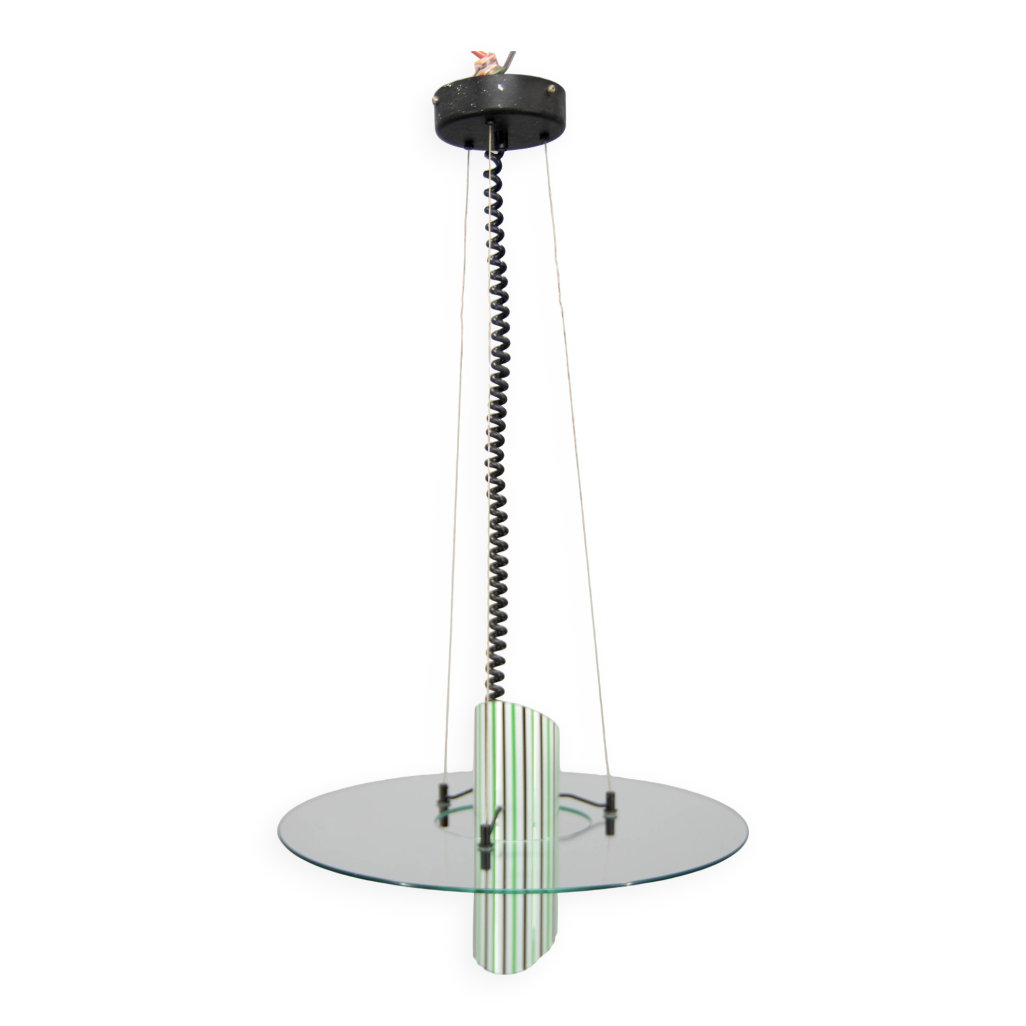 Italian Glass Chandelier, 1980s
