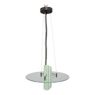Lustre en verre italien, années 1980