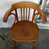 Curved wooden desk