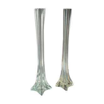 Lot of 2 soliflore vases