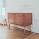 Low buffet / Vintage MDK sideboard renovated in teak, 1960s