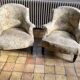 Paire de fauteuils crapaud