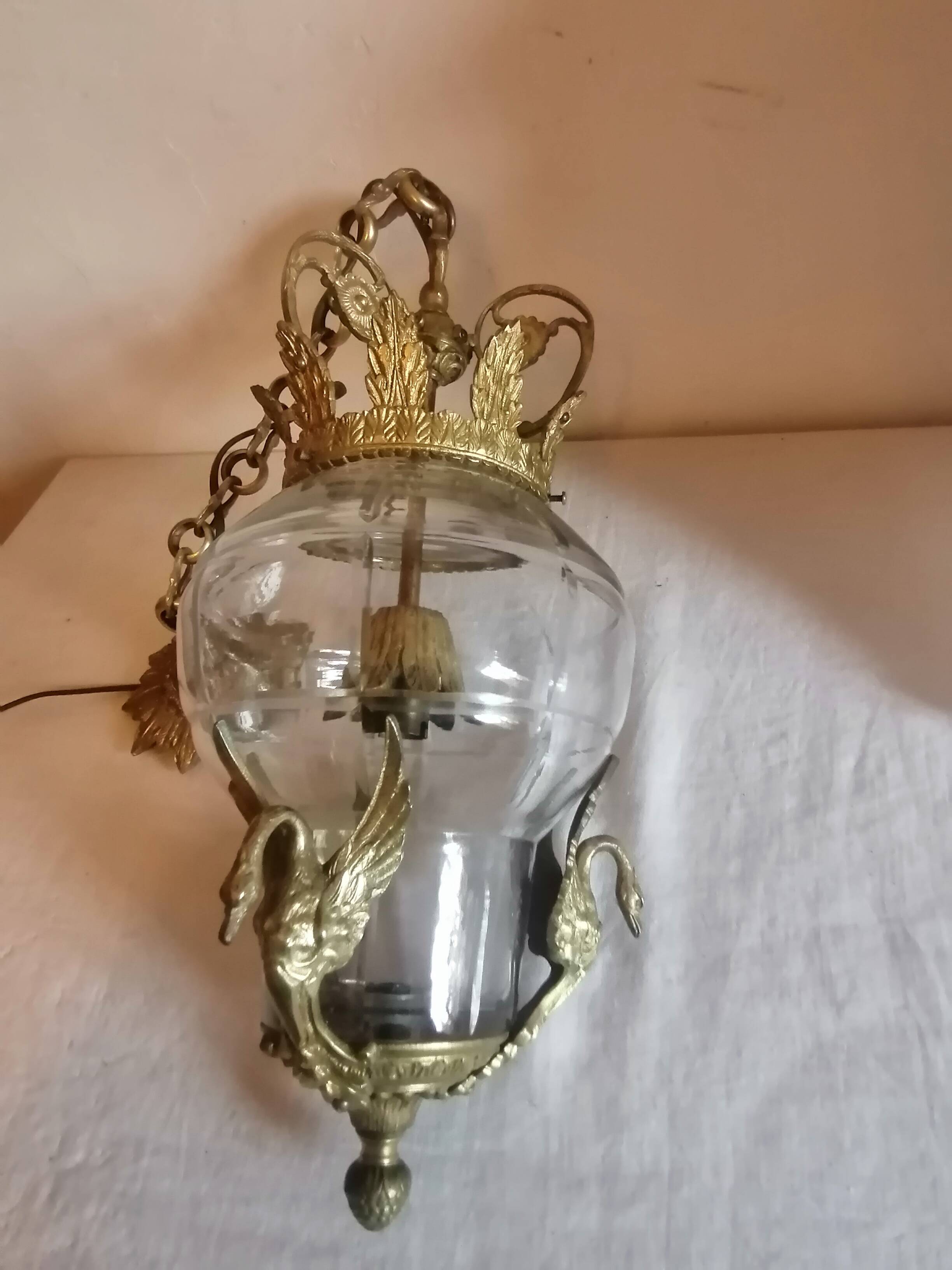 Chandelier, empire style lantern.