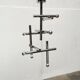 Minimalist chrome ceiling lamp from the mid-century space age by Temde, Switzerland, 1960s.