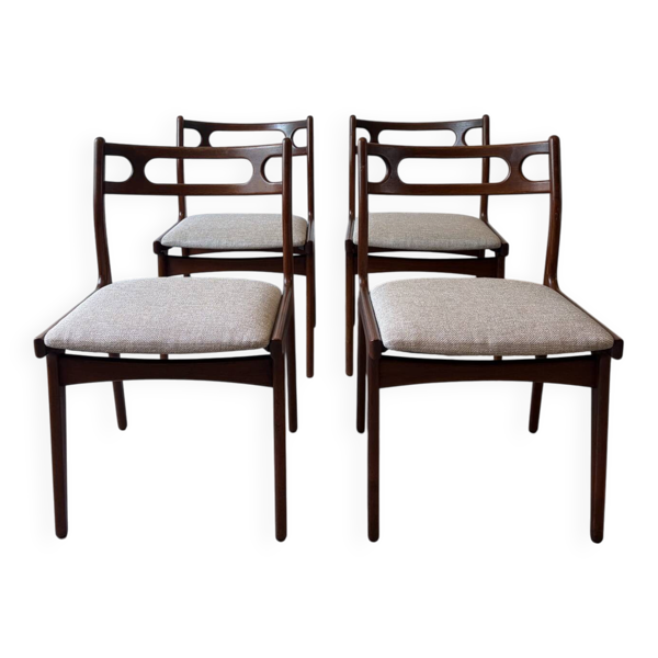 4 chaises scandinaves en teck samcom Andersen johannes