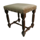 Footrest in solid wood and velvet
