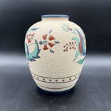 Art Deco ceramic vase Floral decor flowers