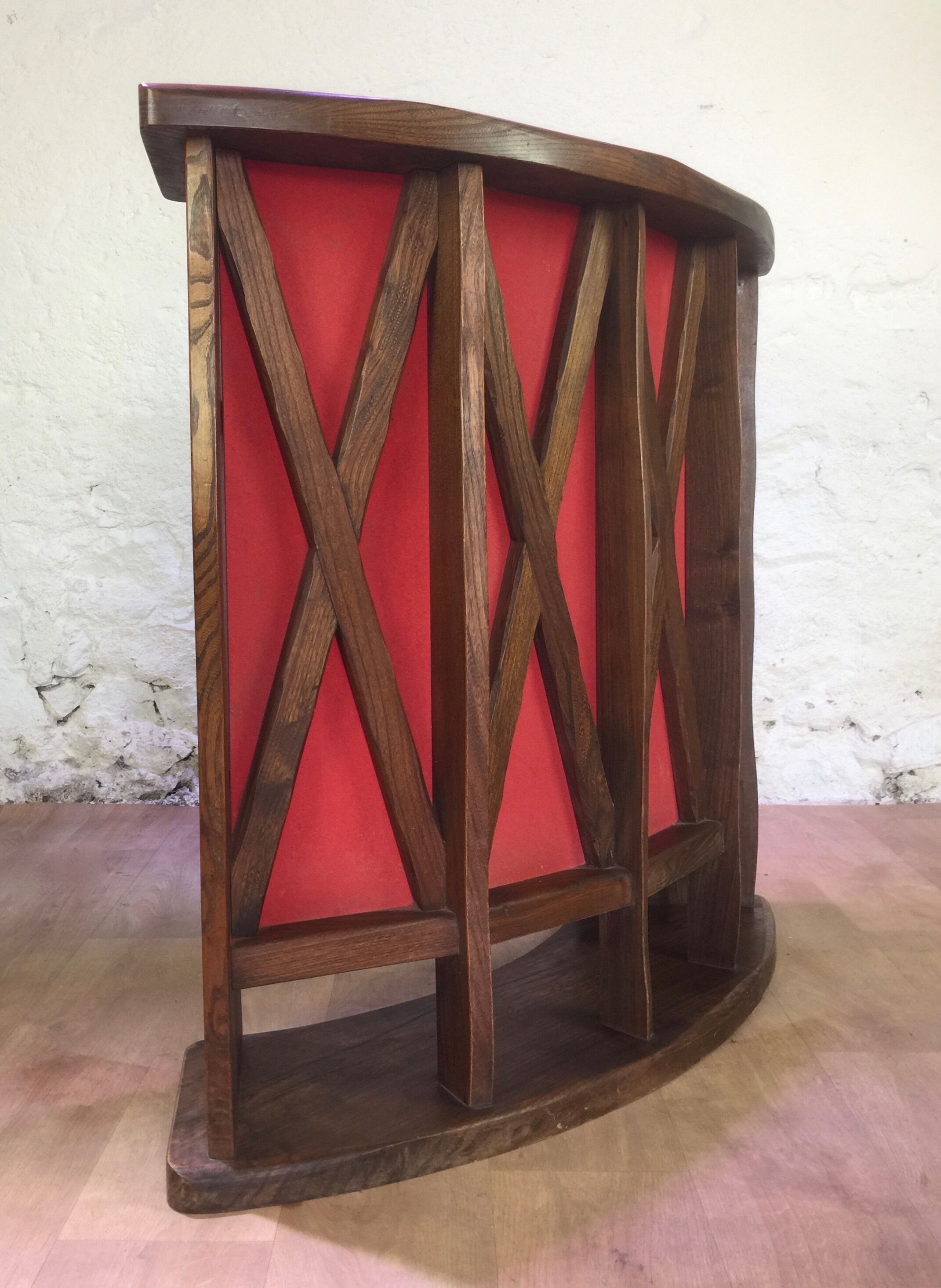 1960s solid elm bar