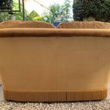 Golden velvet toad sofa