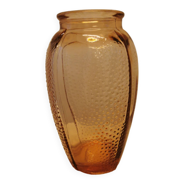 Pink glass vase