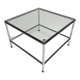 Square glass coffee table 71 x 71 cm, 1990s