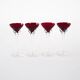 Set of ruby glasses, Danish design, 1970s, manufactured in Denmark