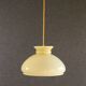 Old pendant light in pale young glass - mounted with cable and new socket