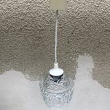 Old molded glass suspension form geometrical 70s decoration #3