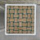 Paire de tabourets en bois, patine blanche, vers 1950