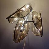 Lustre Vintage Veca , Chrome et Verre Fumé