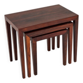 Tables gigognes en palissandre par Severin Hansen, Haslev Møbelsnedker Danemark années 60.
