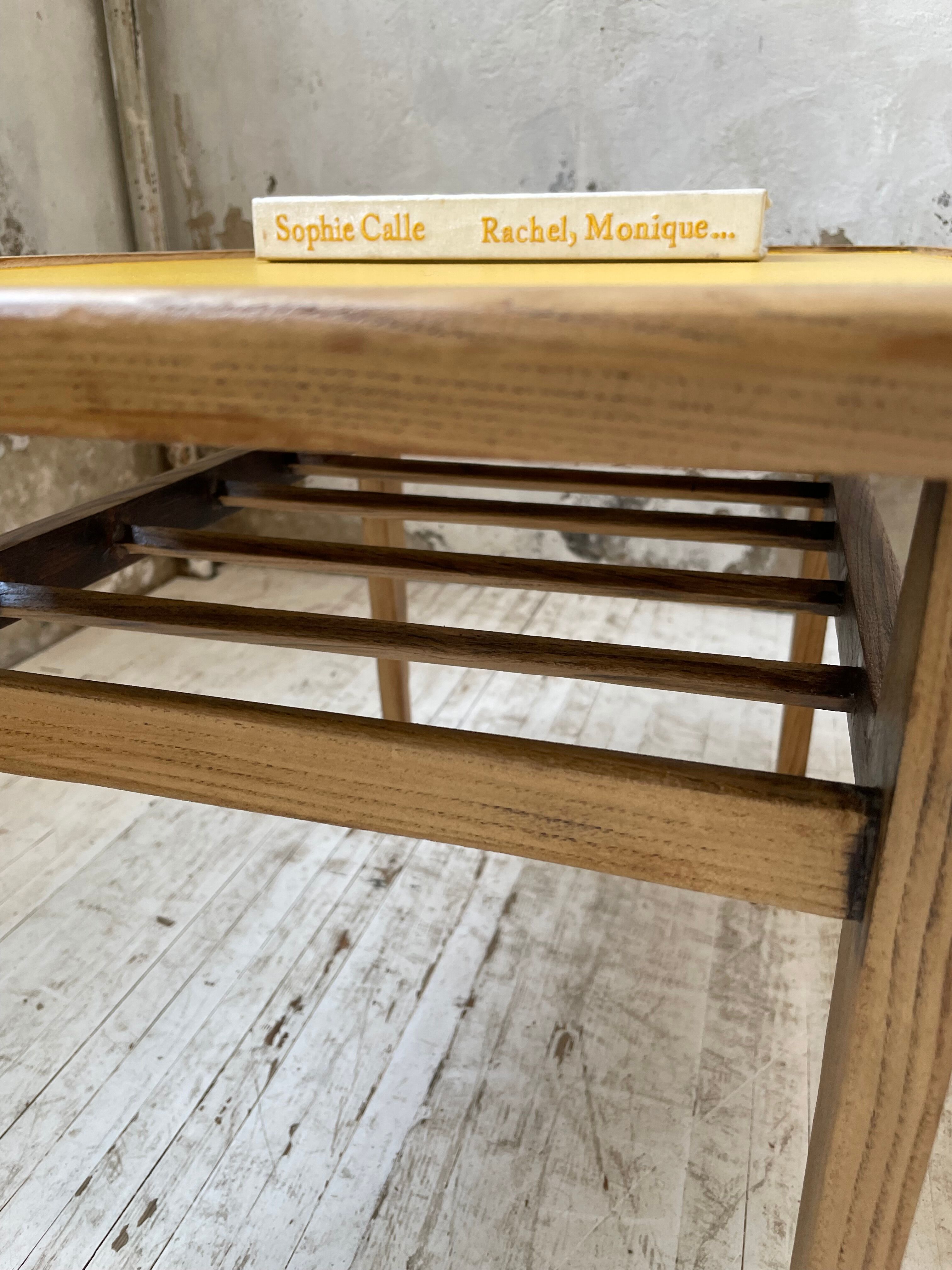 Duo de tables basses bois jaune