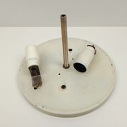 Vintage round ceiling lamp in glass and brass – Diameter 30 cm