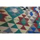Turkish Vintage Oushak Runner Handwoven Wool Colorful Runner Rug 97x302