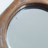 Hand carved wooden pear mirror