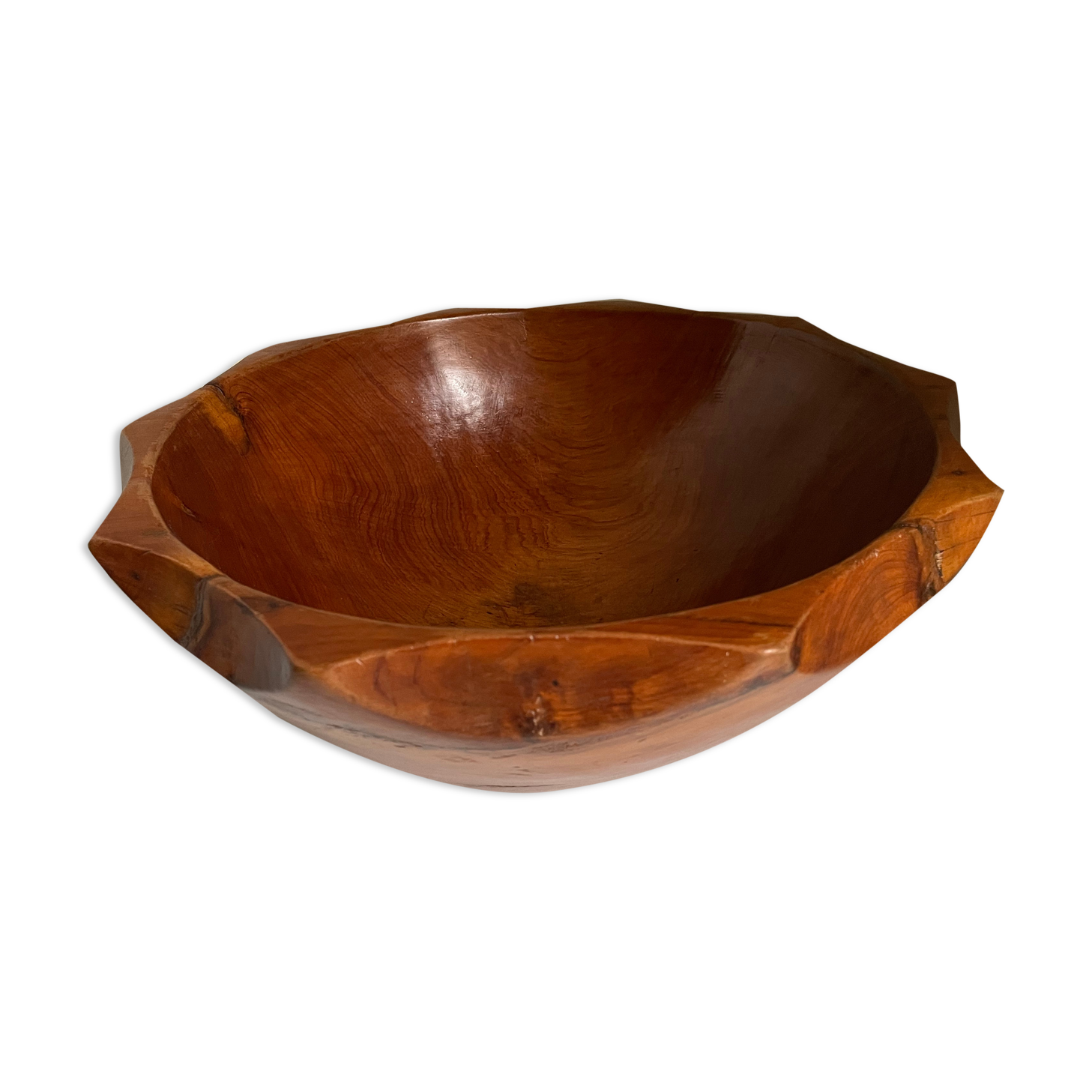 Coupe à fruits en bois biseauté