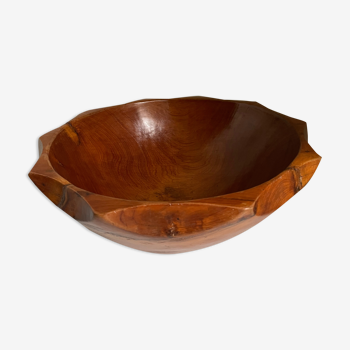 Bevelled wood fruit cup