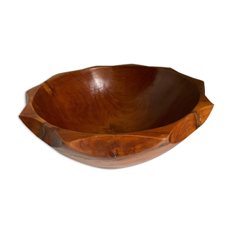 Bevelled wood fruit cup