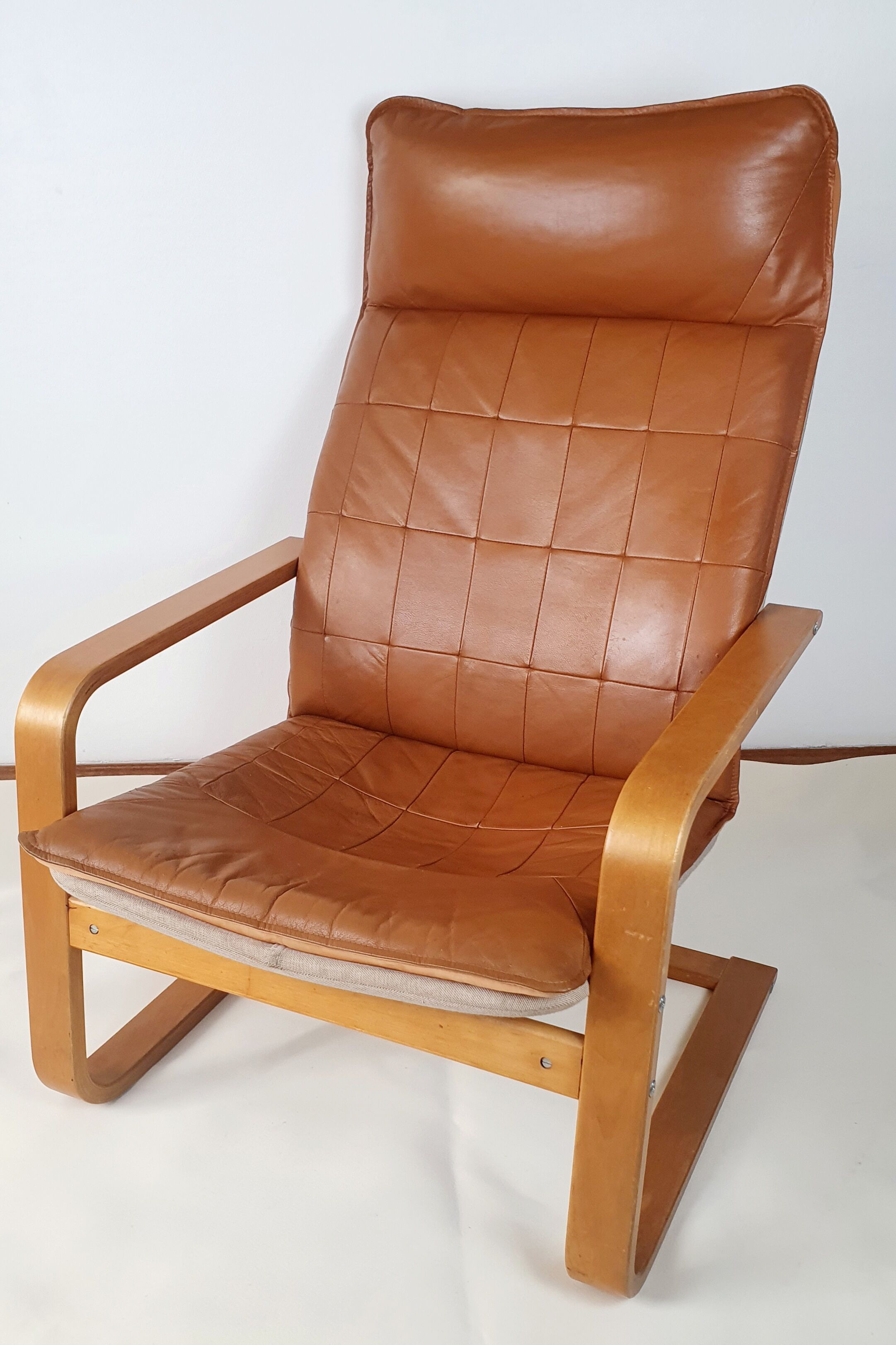 Poang leather armchair by Noboru Nakamura for Ikèa