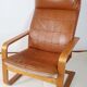 Poang leather armchair by Noboru Nakamura for Ikèa