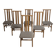 Set of 6 Zea chairs by Anning Sarian for Tisettanta, 80s