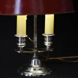 Lampe Bouillotte en bronze argenté XIXème