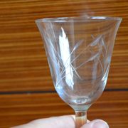 Lot de 7 verres à pied motif herbes folles