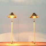Hollywood Regency mid-century brass table lamps, 1960s, set of 2