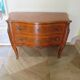 Louis XV commode - 2 drawers - floral marquetry - bronze ornament - 1950