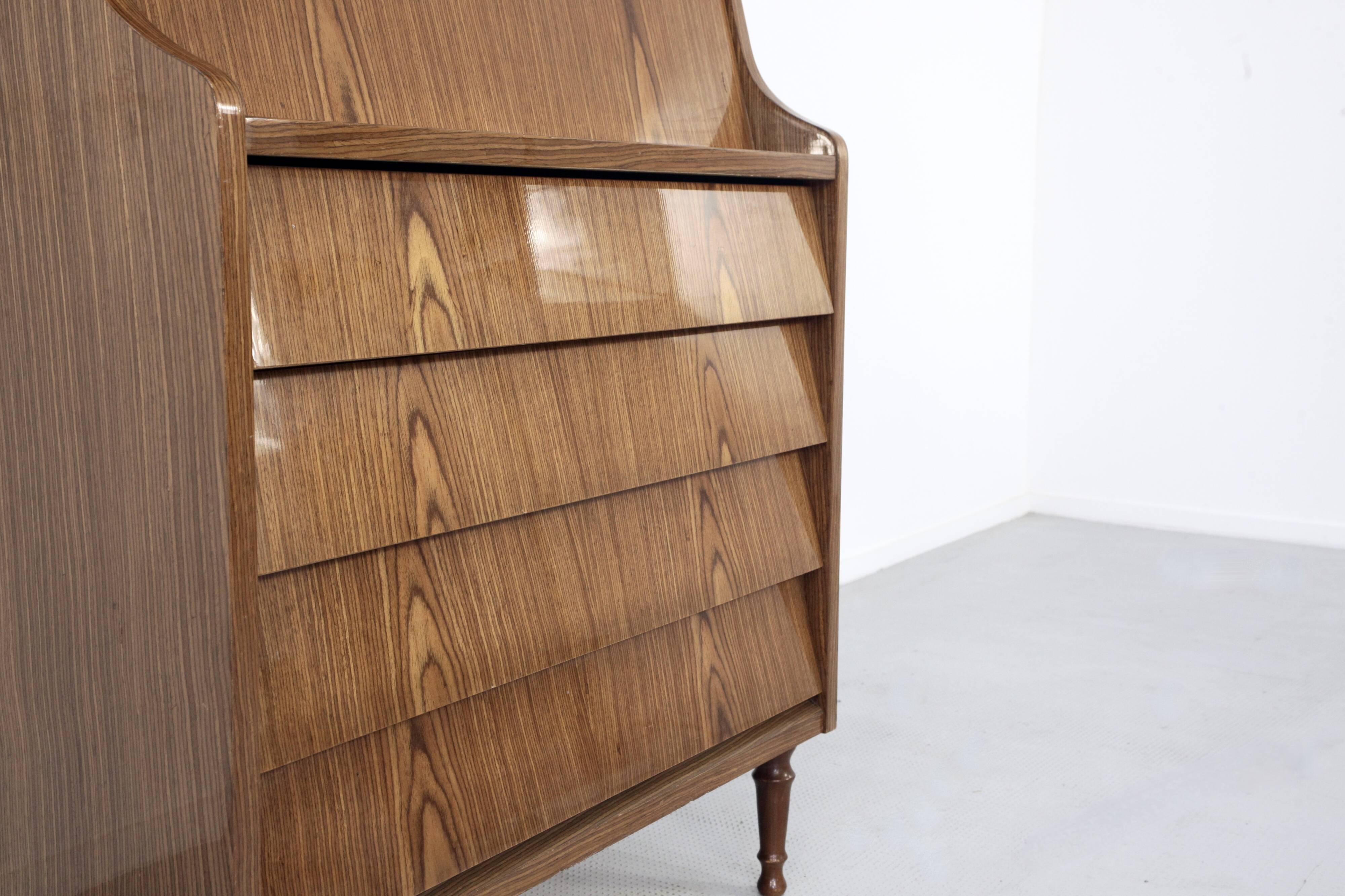 Midcentury italian bureau in teak