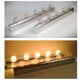 Set of two 70s, 80s Vanity Mirror Wall Lights, Targetti Sankey - Italy, Model "Studio"