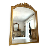 Antique mirror with 19th century pediment