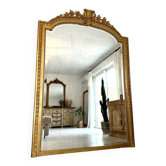 Antique mirror with 19th century pediment