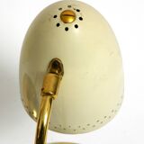 Pair of beautiful German Mid Century Modern brass table lamps with metal sh