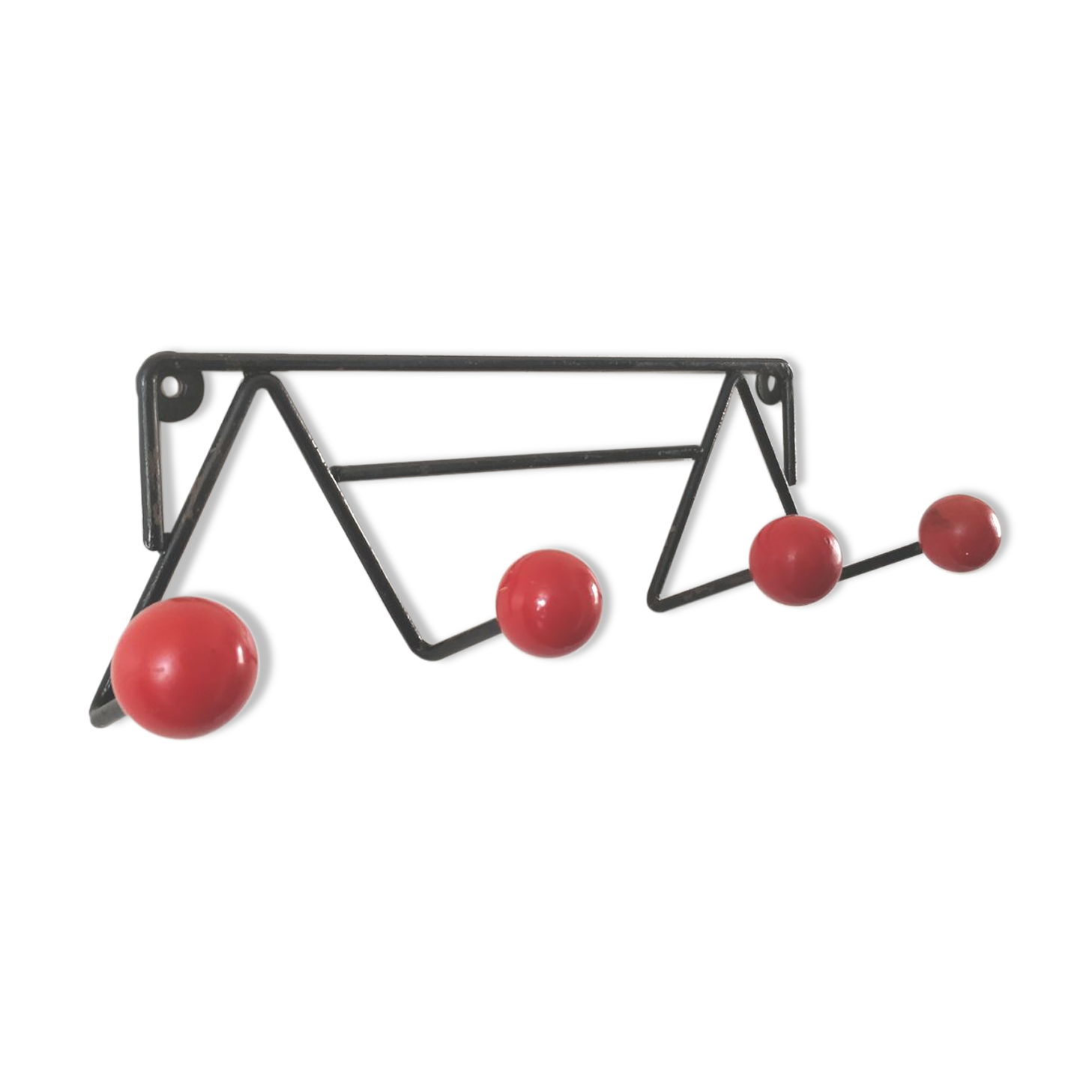 Door coats vintage 4 pateres red balls