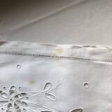 Embroidered linen tablecloth