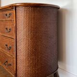Commode vintage rotin cannage
