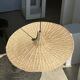 Large suspension, rattan luminaire in hat shape D:80cm