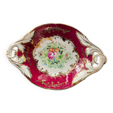 Oblong dish in Paris Sèvres porcelain with Louis XV style floral decoration
